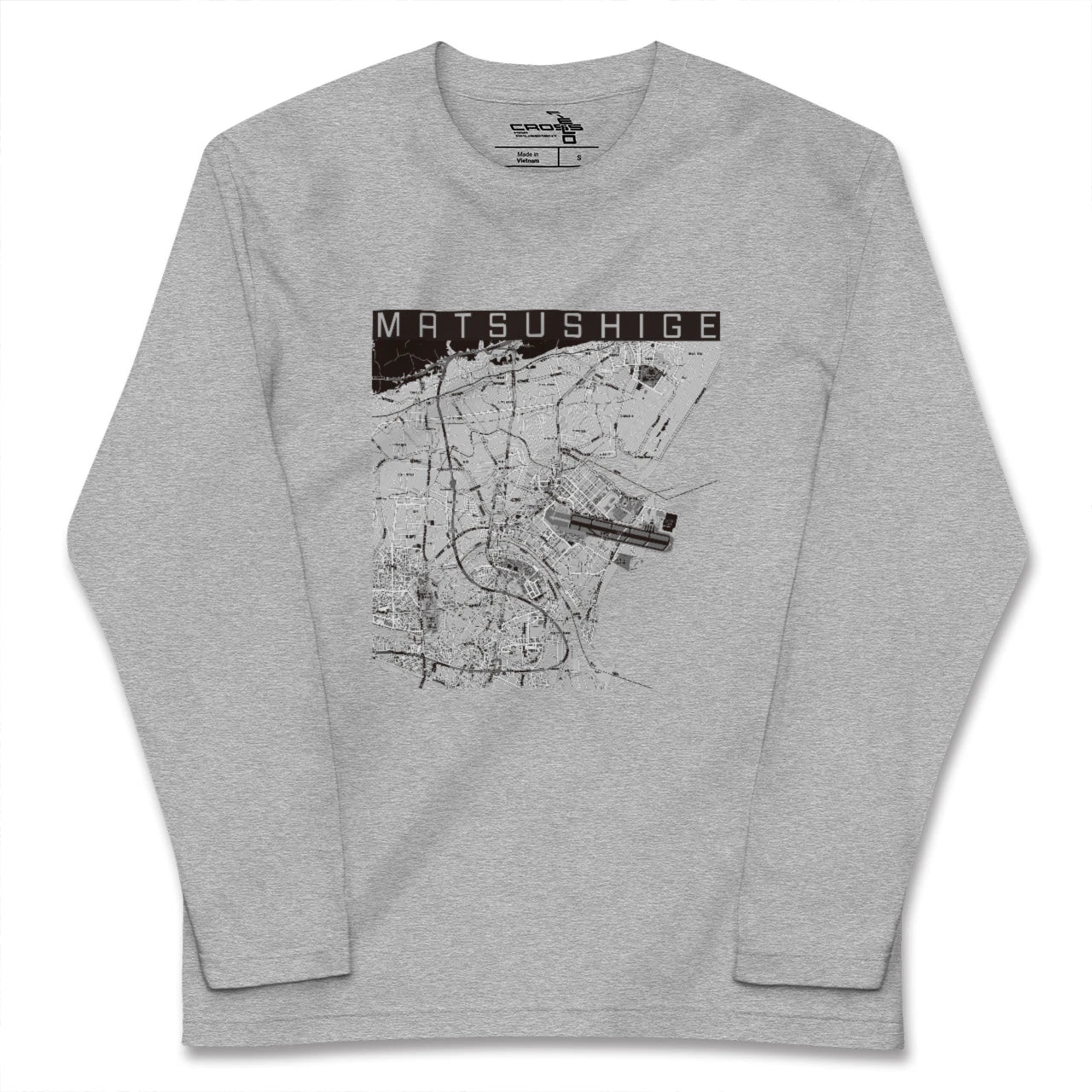 【松茂(徳島県)】地図柄ロングスリーブTシャツ
