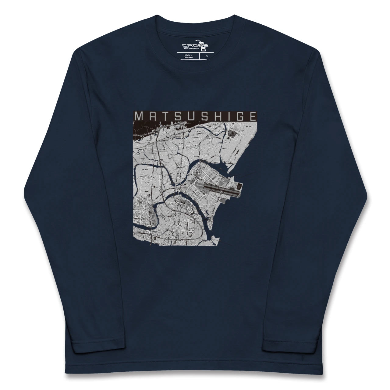 【松茂(徳島県)】地図柄ロングスリーブTシャツ