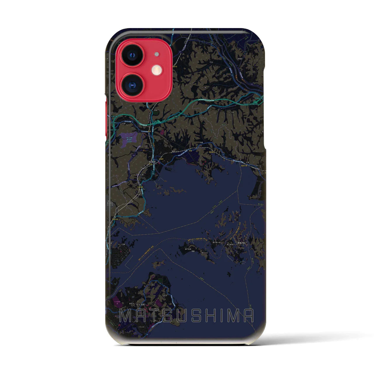【松島(宮城県)】地図柄iPhoneケース(バックカバータイプ)