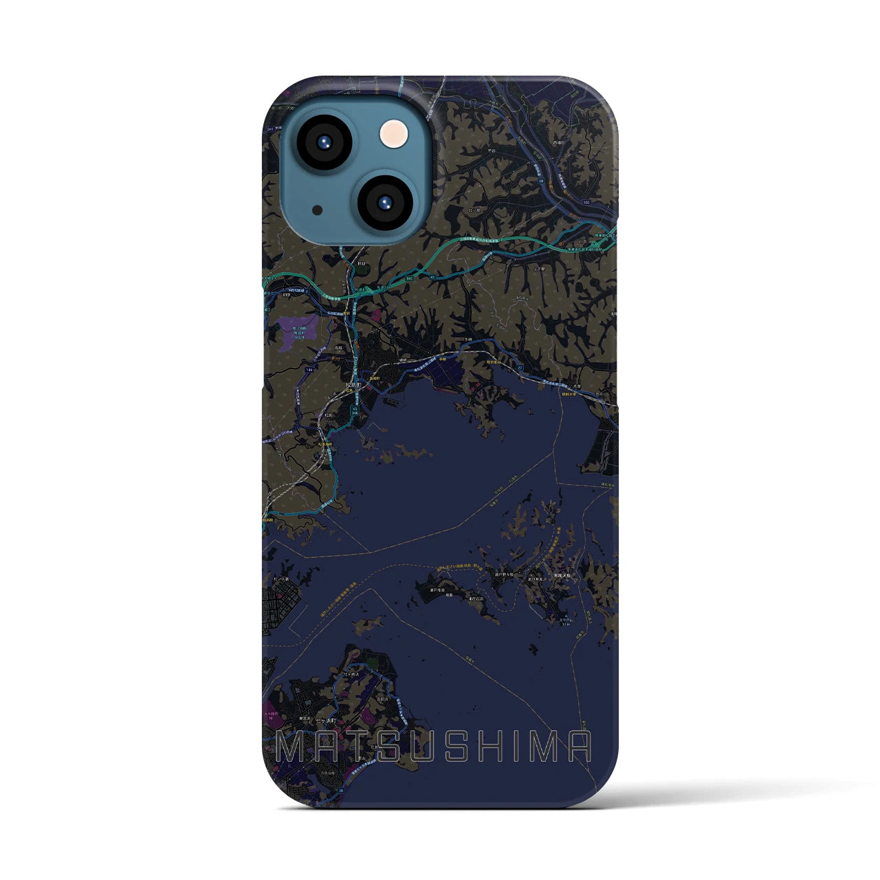 【松島(宮城県)】地図柄iPhoneケース(バックカバータイプ)