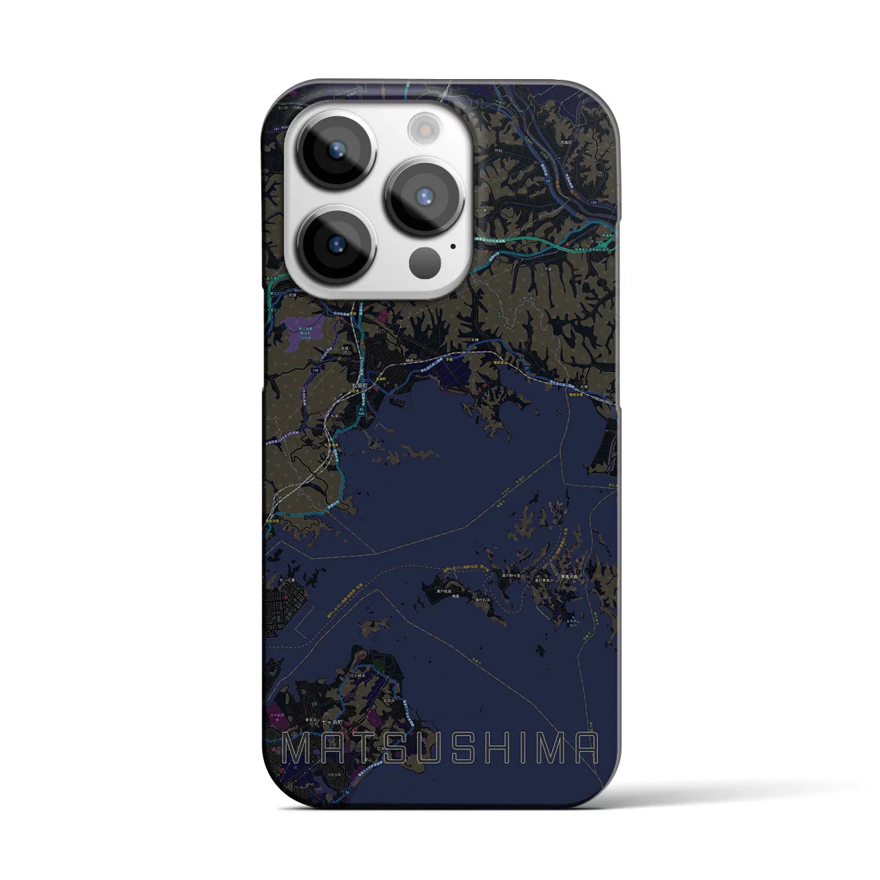 【松島(宮城県)】地図柄iPhoneケース(バックカバータイプ)