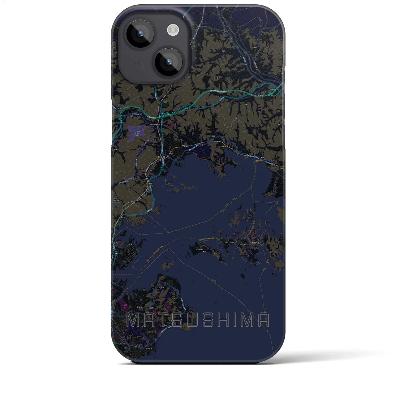 【松島(宮城県)】地図柄iPhoneケース(バックカバータイプ)