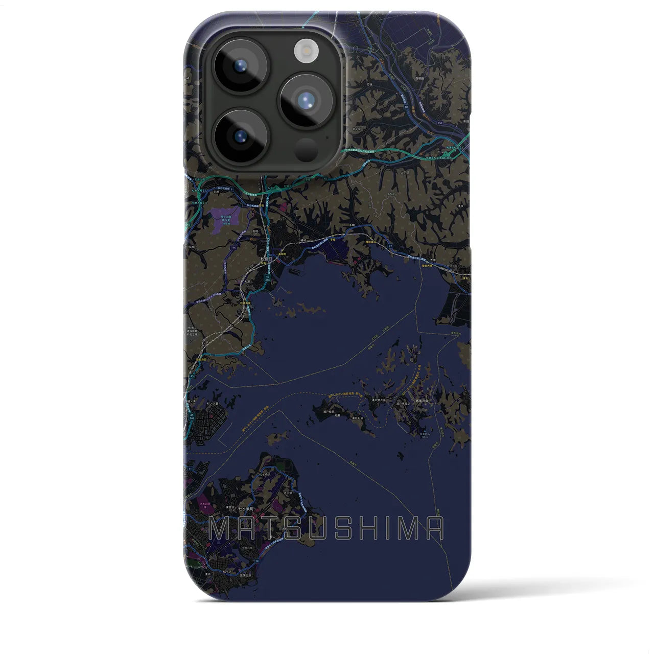 【松島(宮城県)】地図柄iPhoneケース(バックカバータイプ)