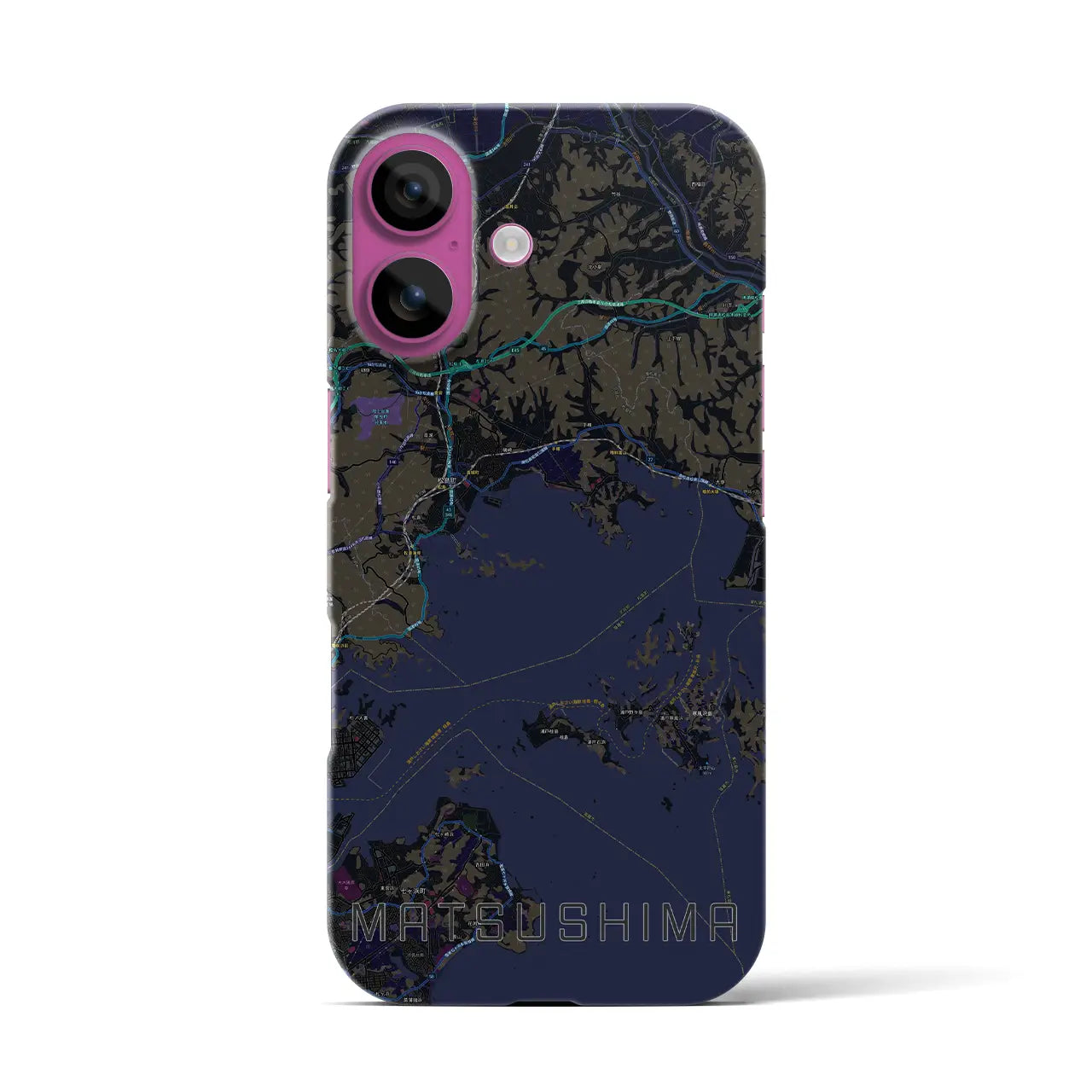 【松島(宮城県)】地図柄iPhoneケース(バックカバータイプ)
