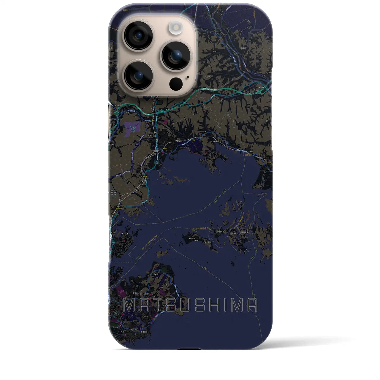 【松島(宮城県)】地図柄iPhoneケース(バックカバータイプ)
