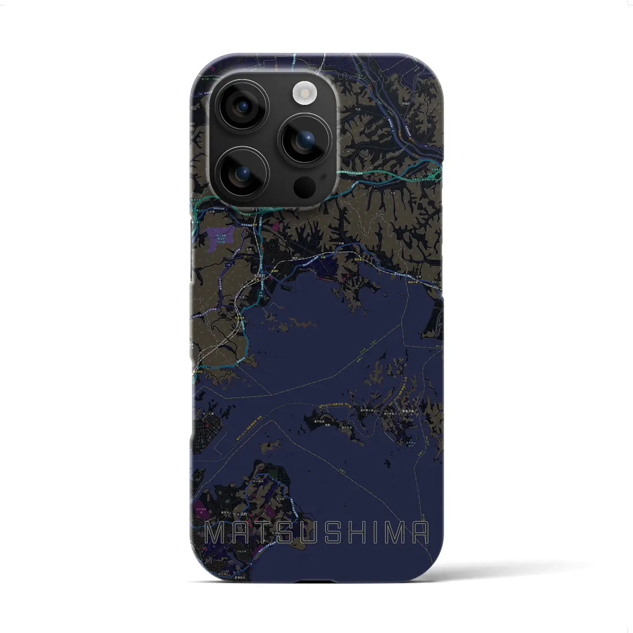 【松島(宮城県)】地図柄iPhoneケース(バックカバータイプ)