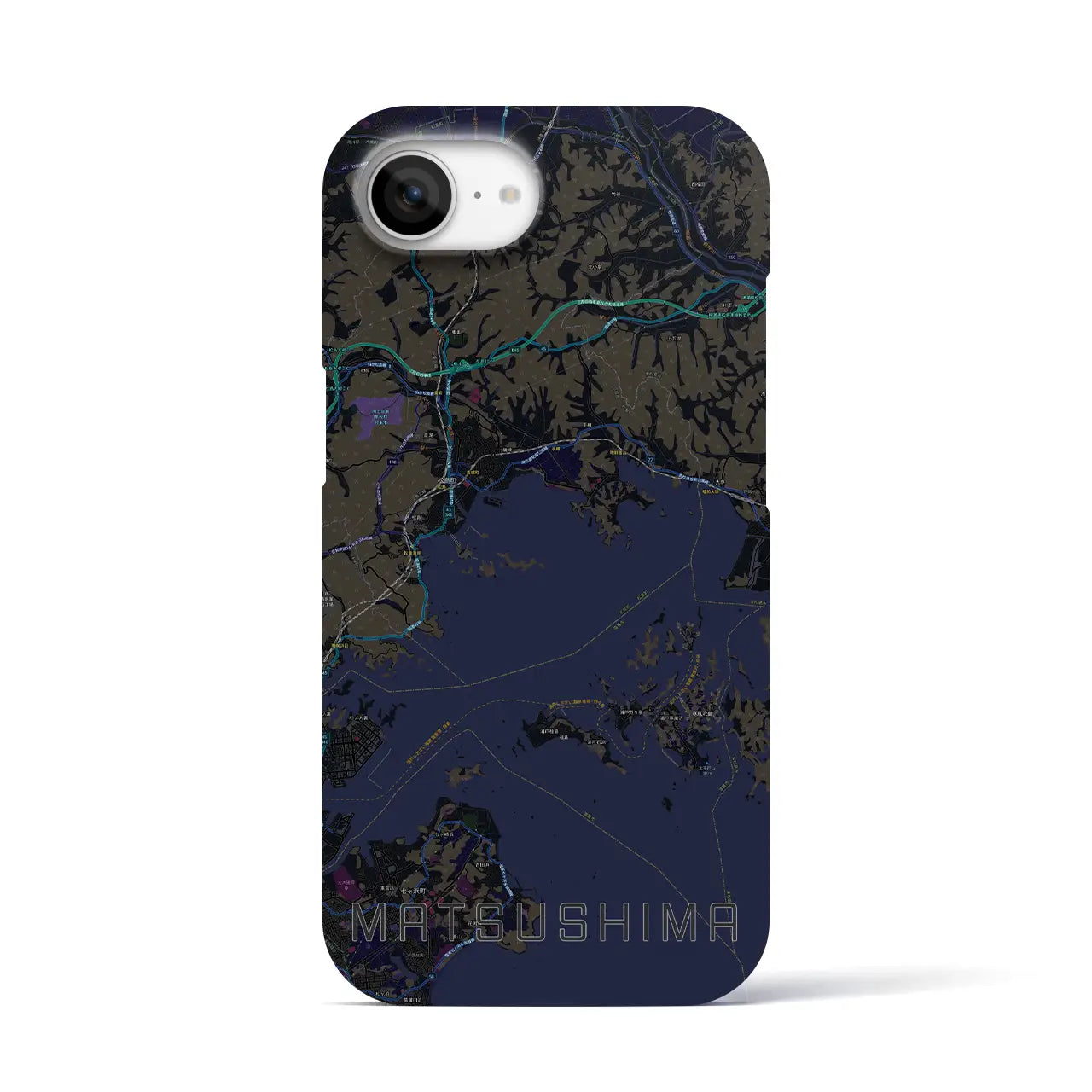 【松島(宮城県)】地図柄iPhoneケース(バックカバータイプ)