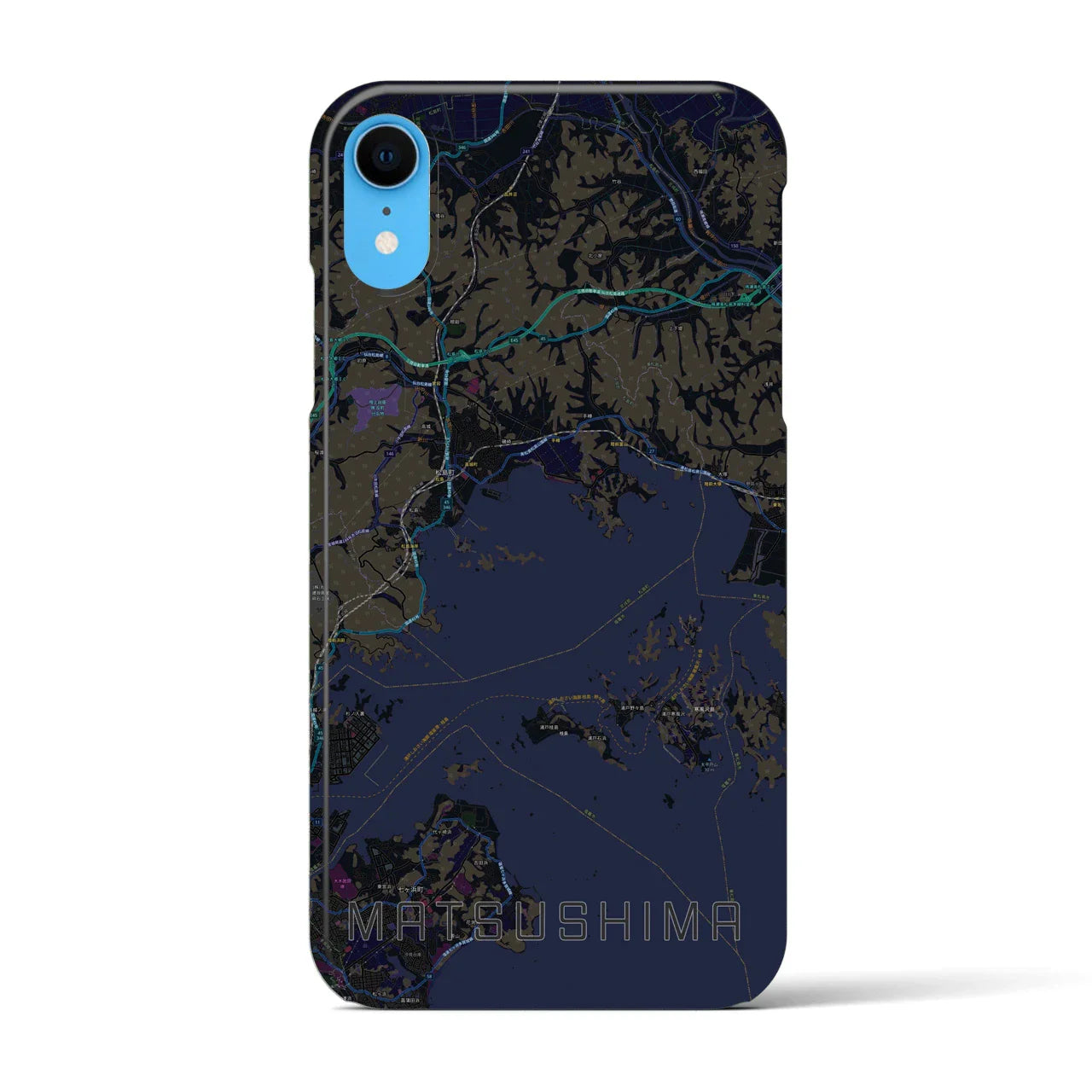 【松島(宮城県)】地図柄iPhoneケース(バックカバータイプ)