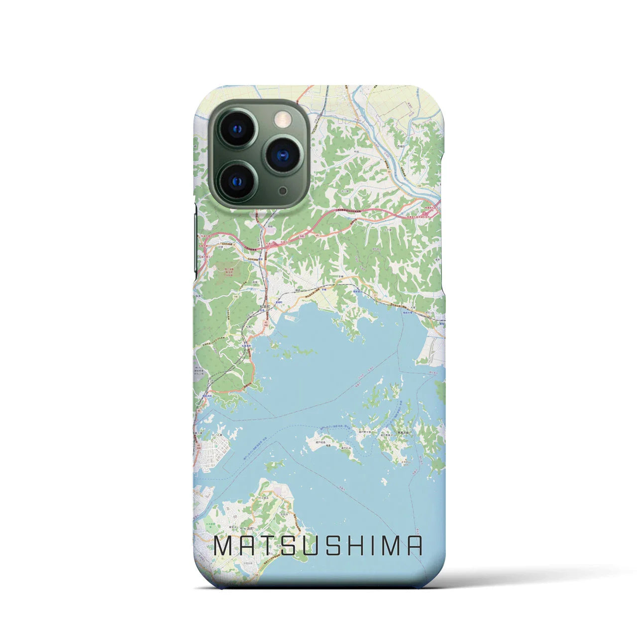 【松島(宮城県)】地図柄iPhoneケース(バックカバータイプ)