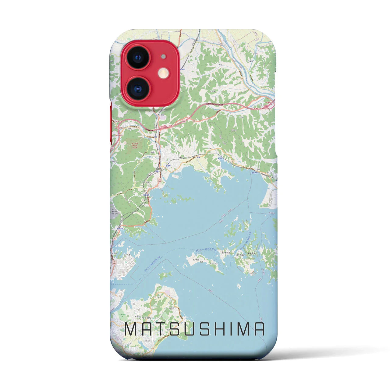 【松島(宮城県)】地図柄iPhoneケース(バックカバータイプ)