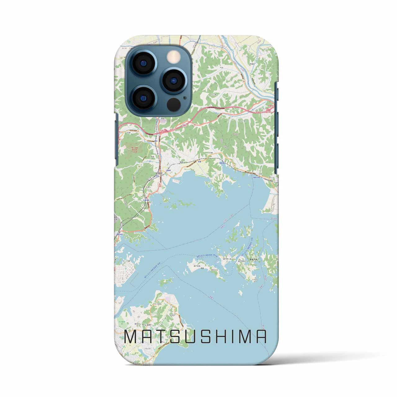 【松島(宮城県)】地図柄iPhoneケース(バックカバータイプ)