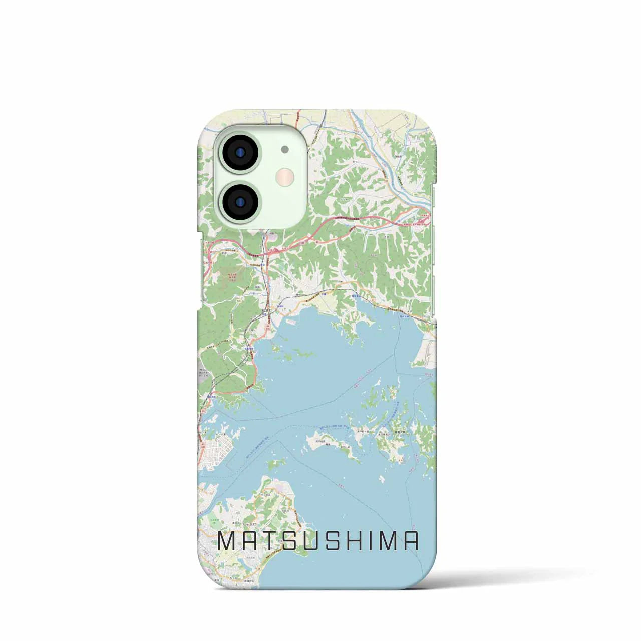 【松島(宮城県)】地図柄iPhoneケース(バックカバータイプ)