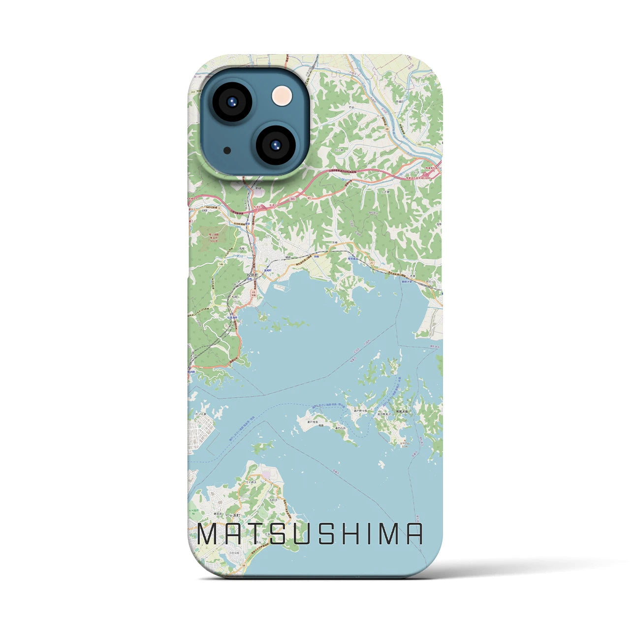 【松島(宮城県)】地図柄iPhoneケース(バックカバータイプ)