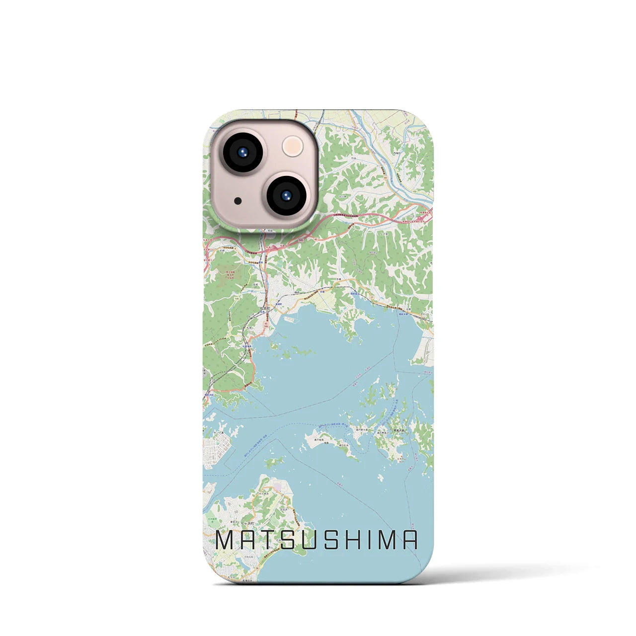 【松島(宮城県)】地図柄iPhoneケース(バックカバータイプ)