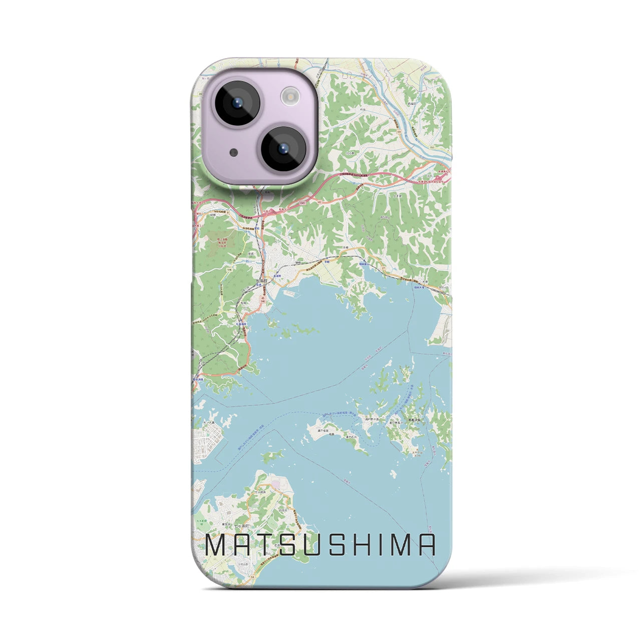 【松島(宮城県)】地図柄iPhoneケース(バックカバータイプ)