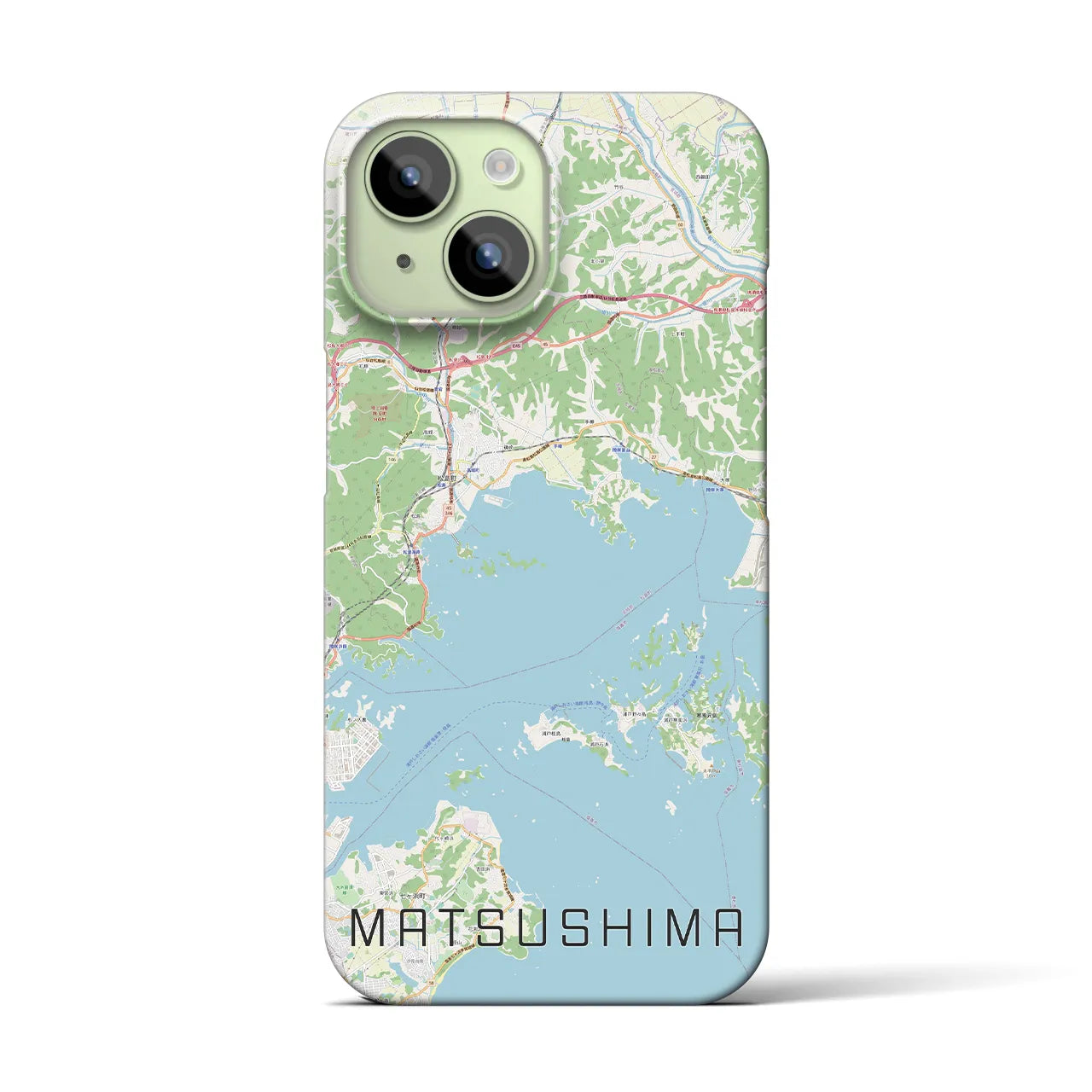 【松島(宮城県)】地図柄iPhoneケース(バックカバータイプ)
