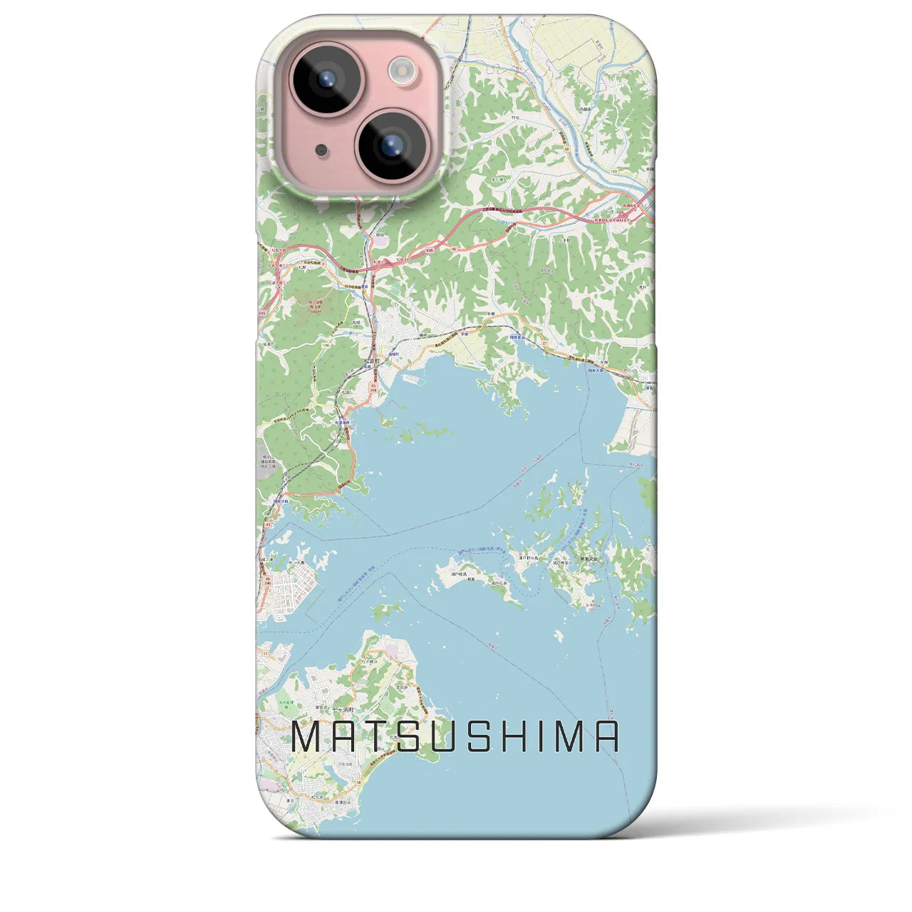 【松島(宮城県)】地図柄iPhoneケース(バックカバータイプ)