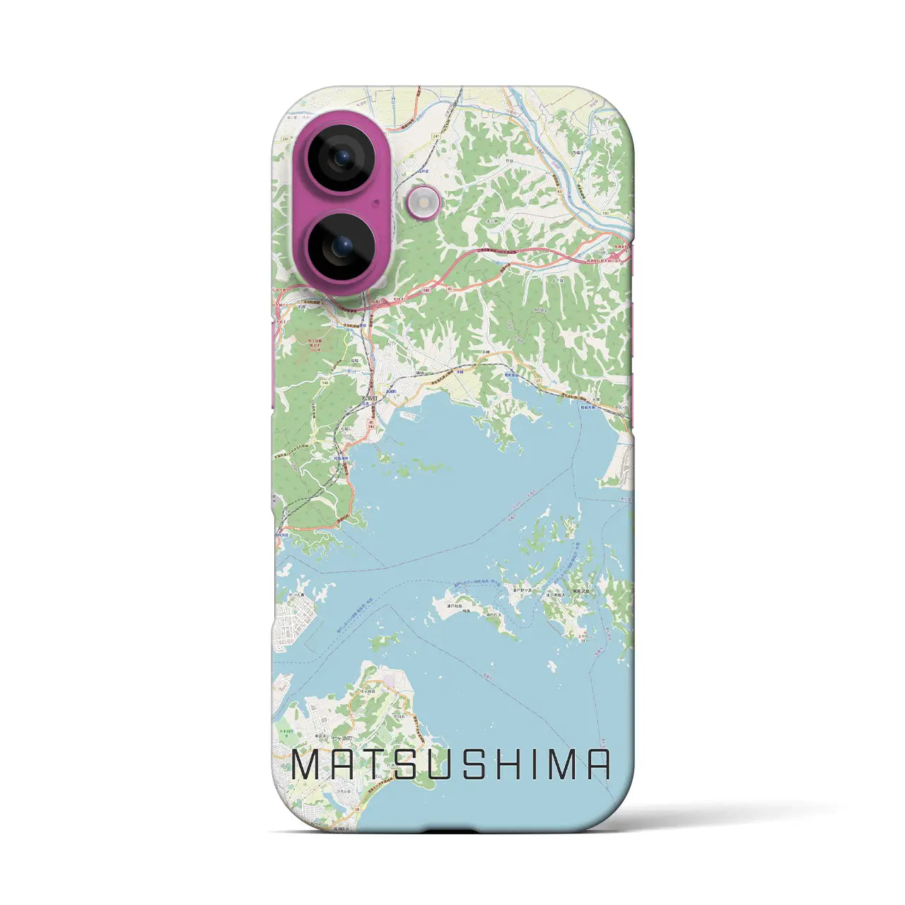 【松島(宮城県)】地図柄iPhoneケース(バックカバータイプ)