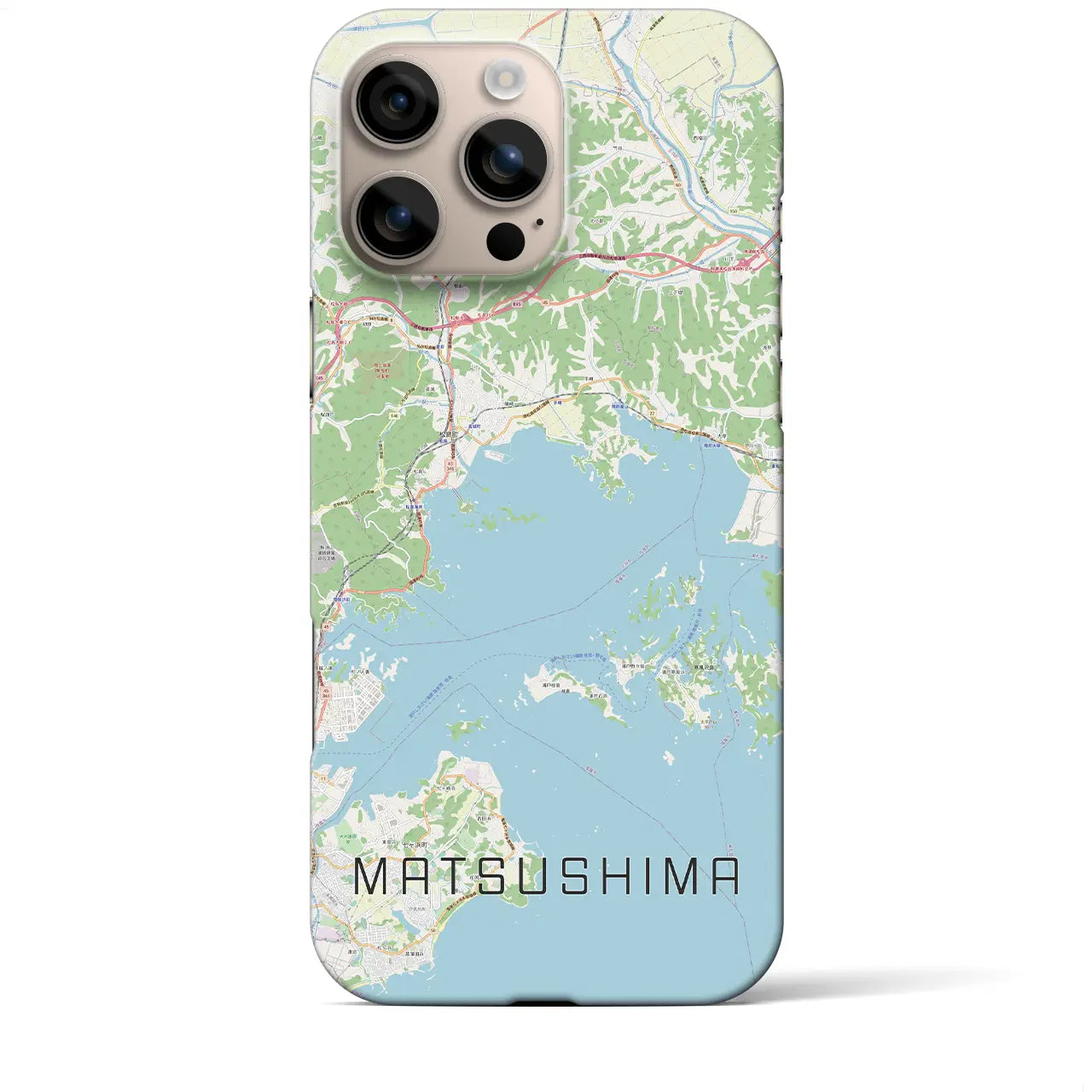 【松島(宮城県)】地図柄iPhoneケース(バックカバータイプ)