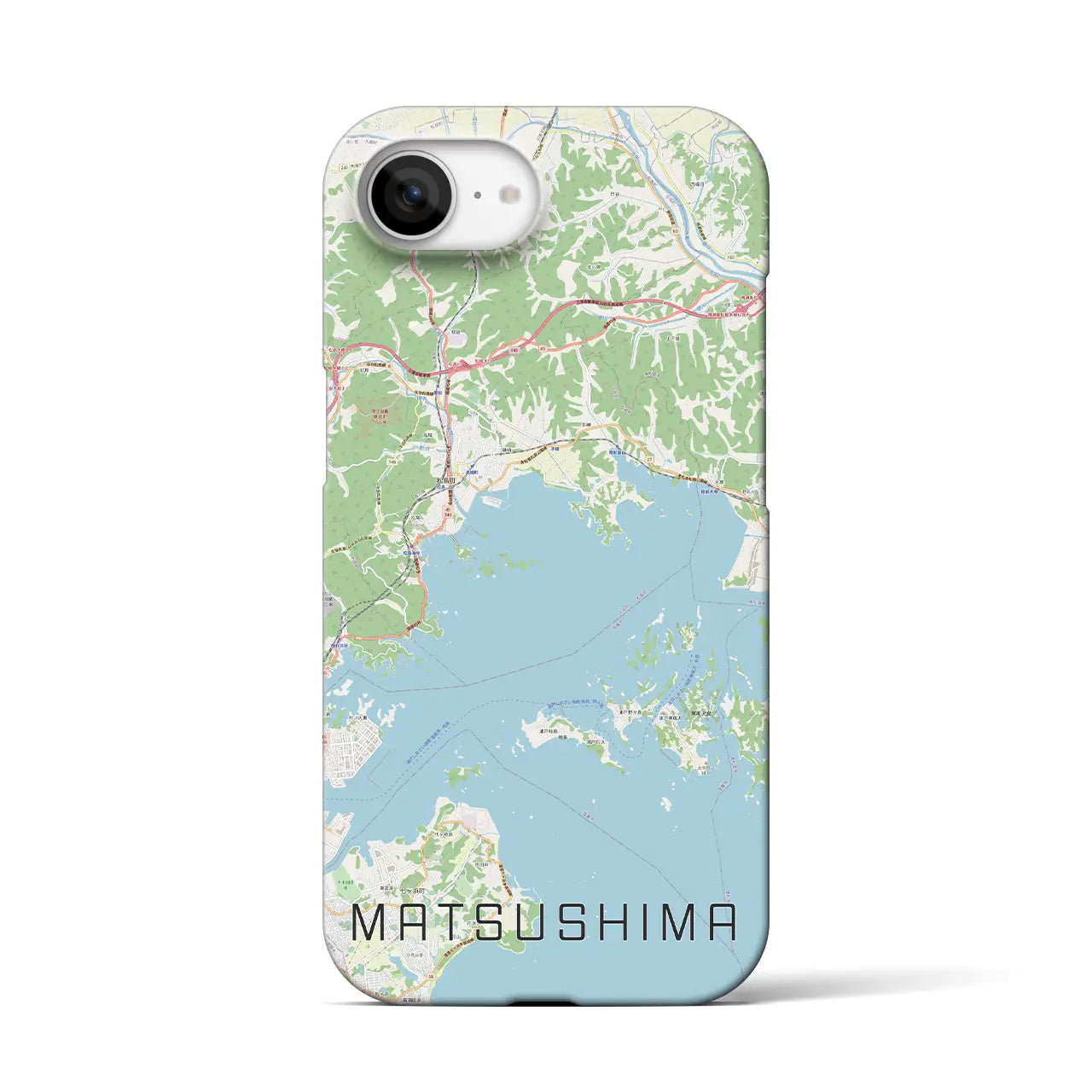 【松島(宮城県)】地図柄iPhoneケース(バックカバータイプ)