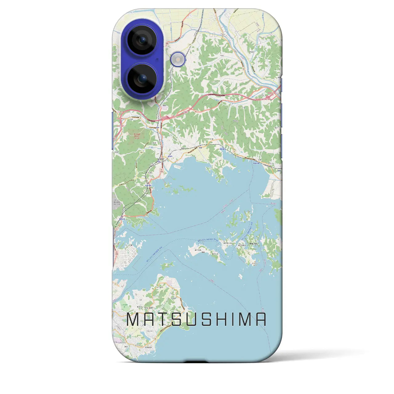 【松島(宮城県)】地図柄iPhoneケース(バックカバータイプ)ナチュラル・iPhone 16 Pro Max 用
