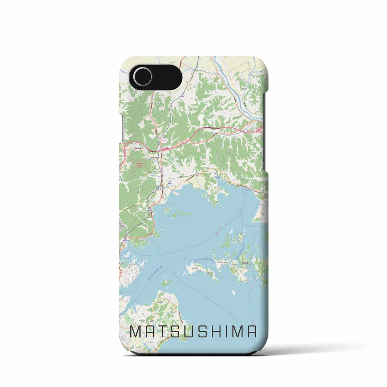 【松島(宮城県)】地図柄iPhoneケース(バックカバータイプ)