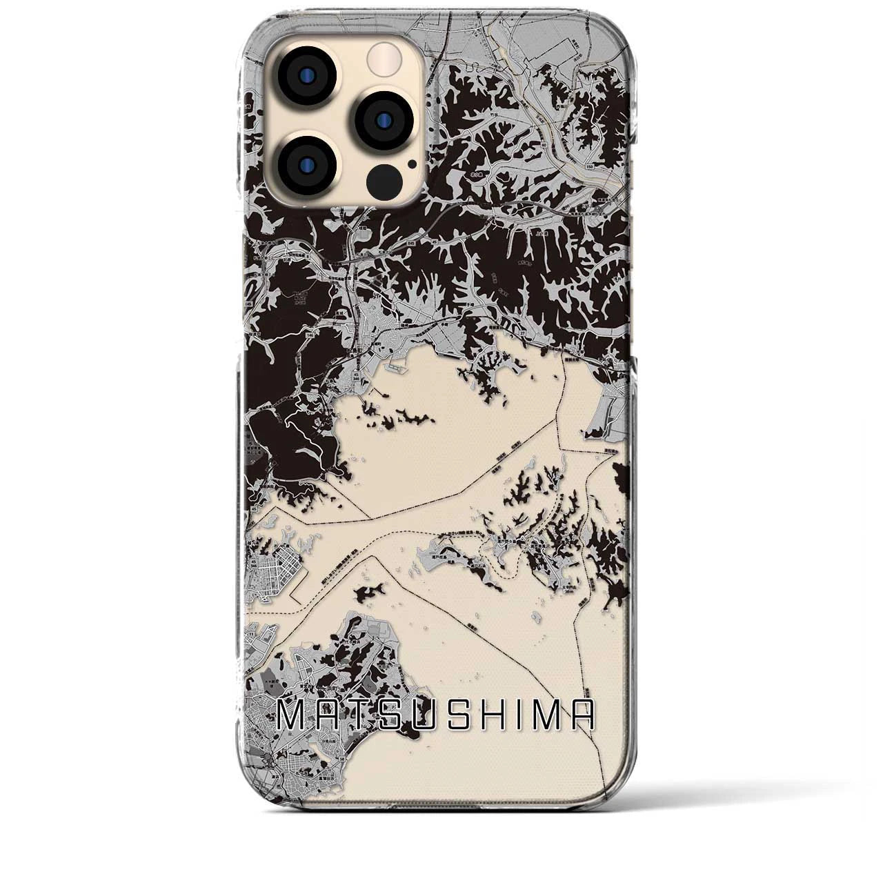 【松島(宮城県)】地図柄iPhoneケース(クリアタイプ)