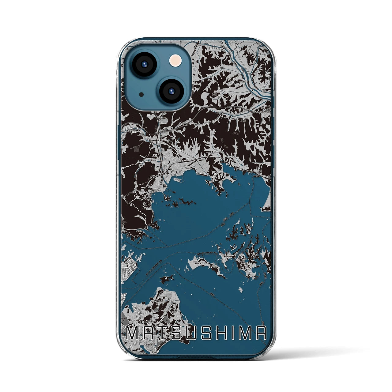 【松島(宮城県)】地図柄iPhoneケース(クリアタイプ)