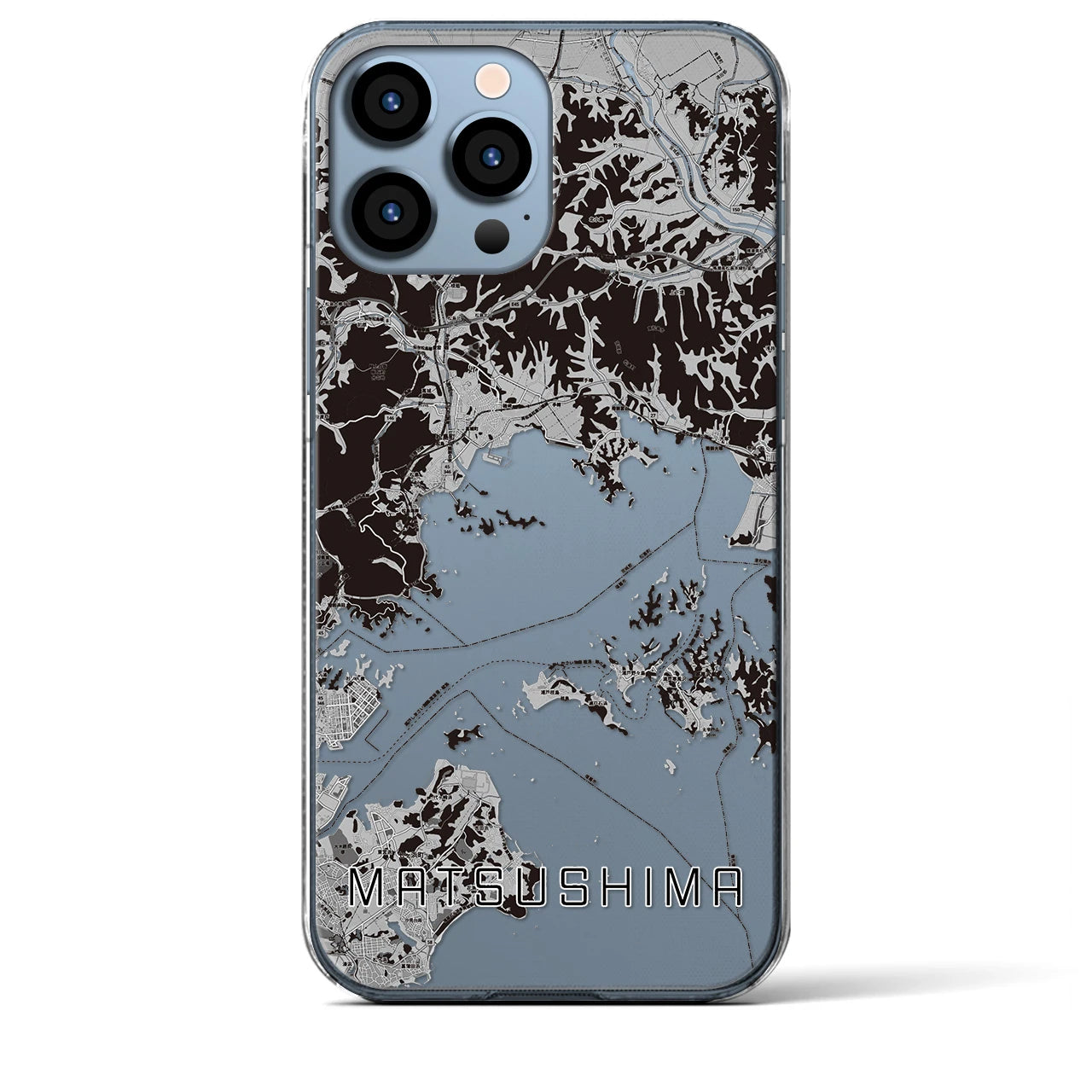 【松島(宮城県)】地図柄iPhoneケース(クリアタイプ)
