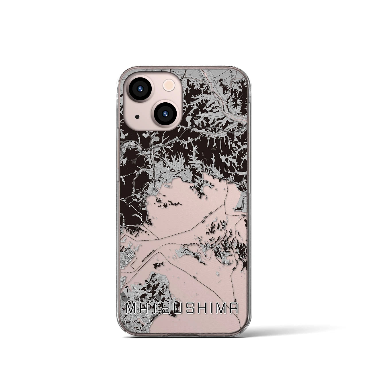 【松島(宮城県)】地図柄iPhoneケース(クリアタイプ)