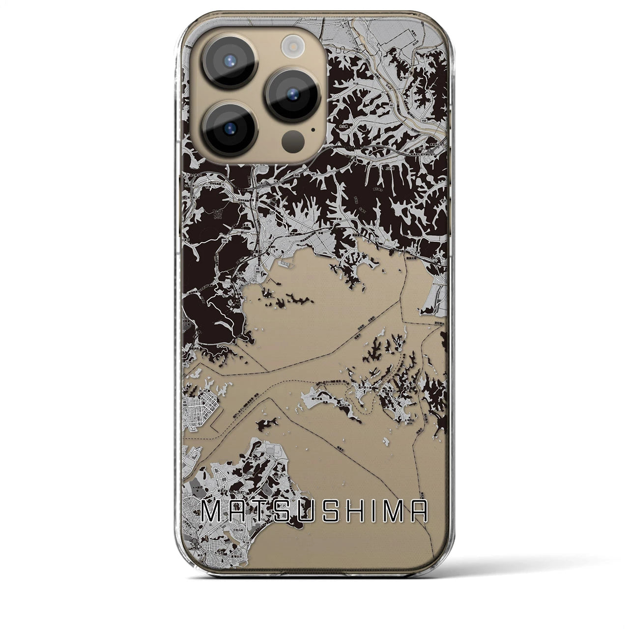 【松島(宮城県)】地図柄iPhoneケース(クリアタイプ)