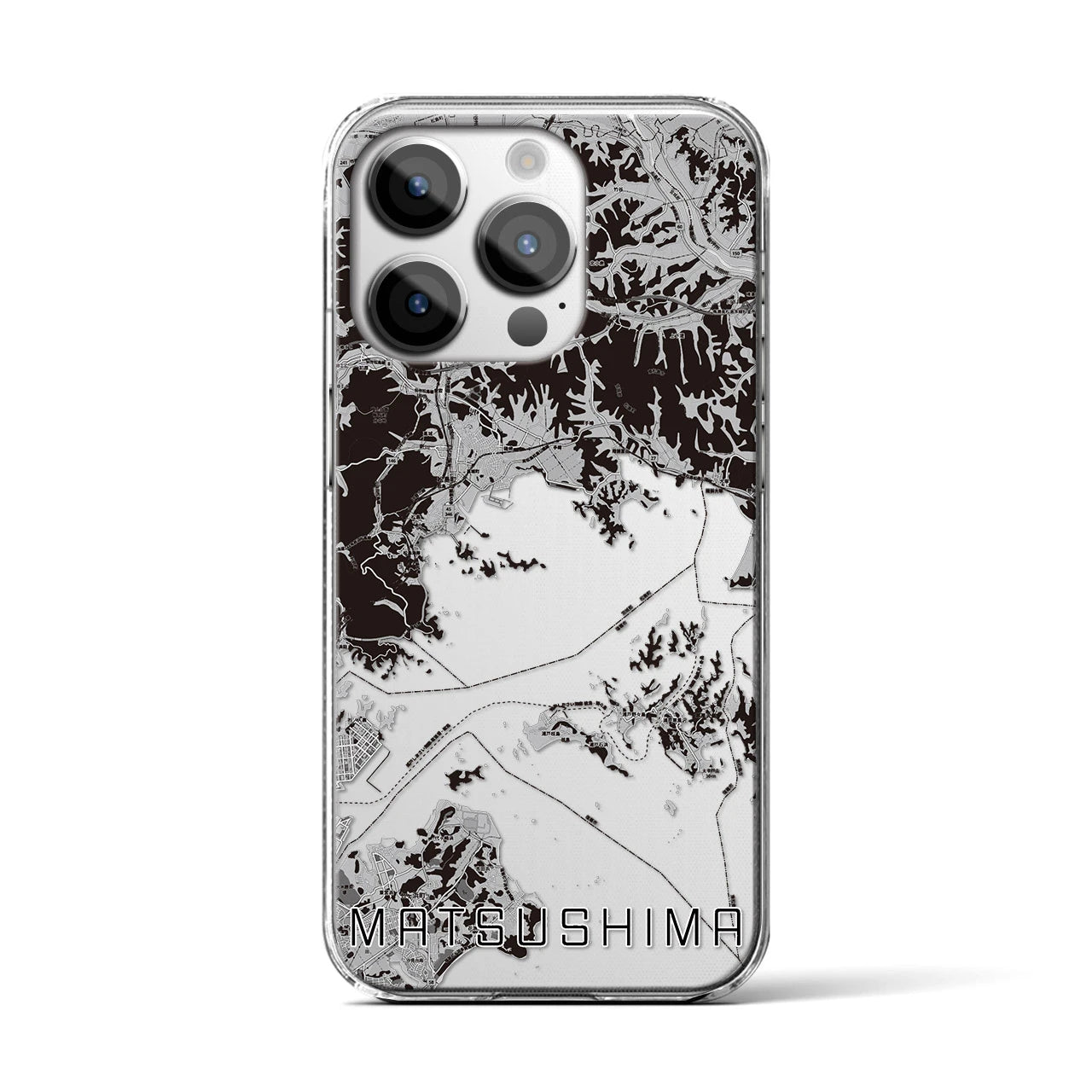 【松島(宮城県)】地図柄iPhoneケース(クリアタイプ)