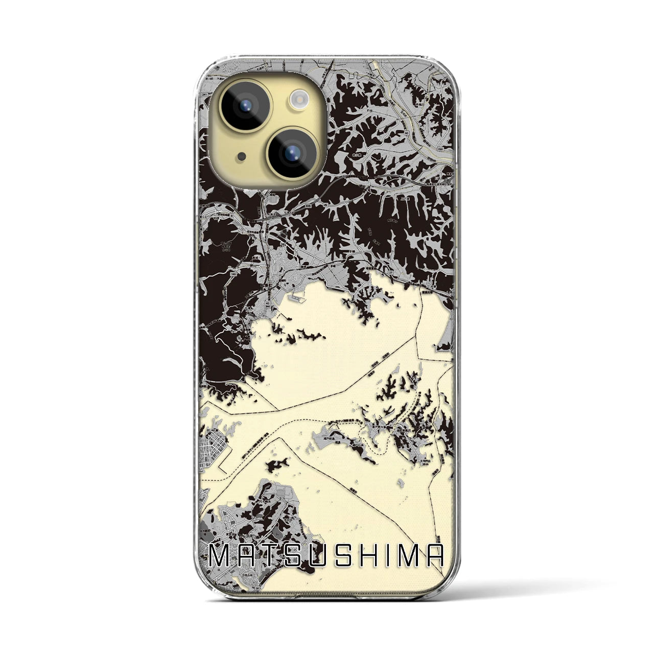 【松島(宮城県)】地図柄iPhoneケース(クリアタイプ)