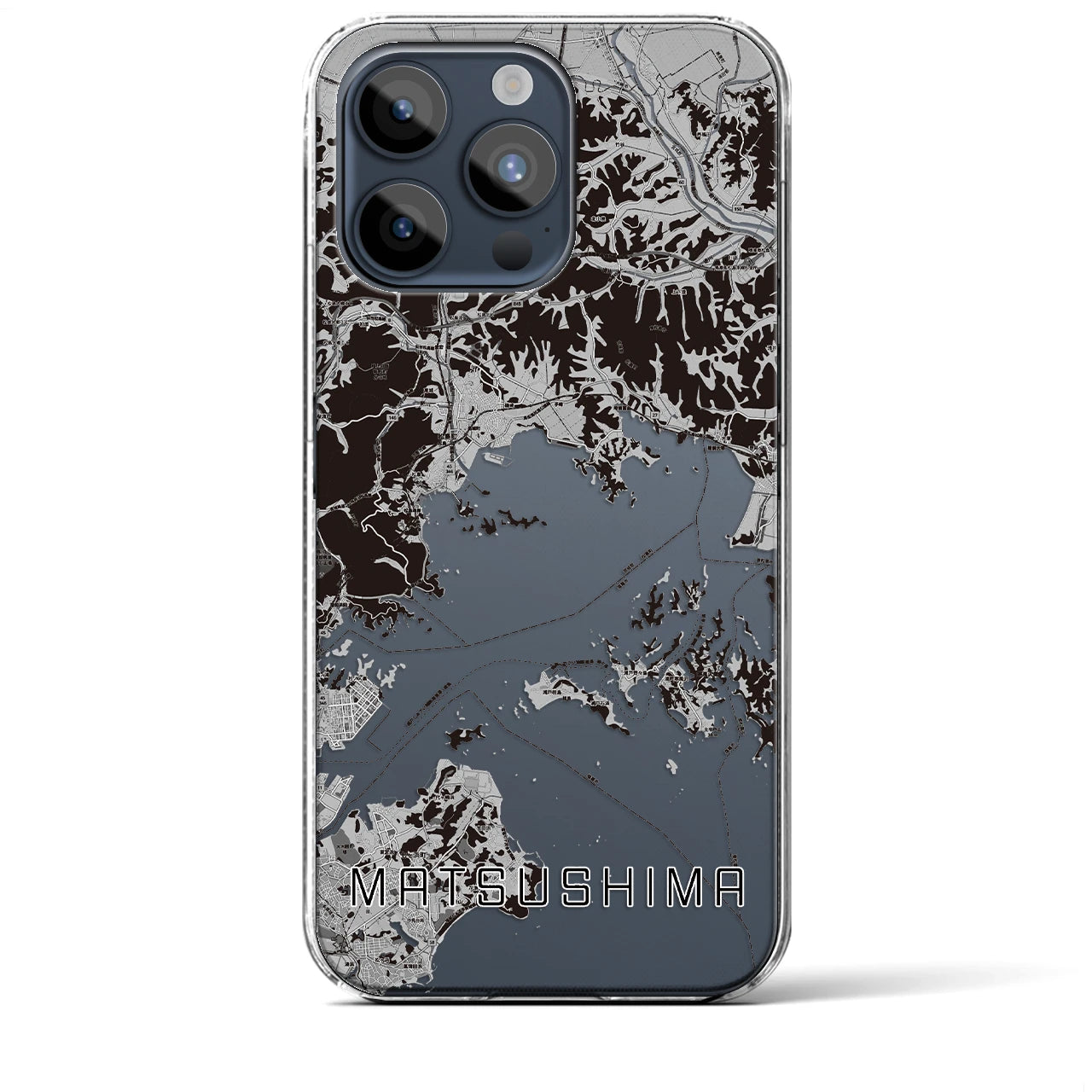 【松島(宮城県)】地図柄iPhoneケース(クリアタイプ)