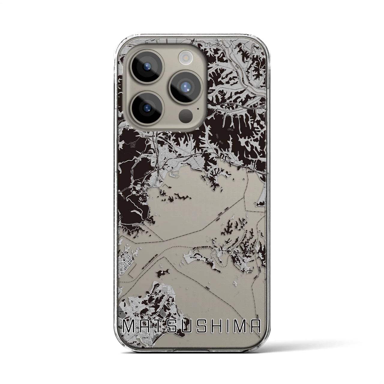 【松島(宮城県)】地図柄iPhoneケース(クリアタイプ)