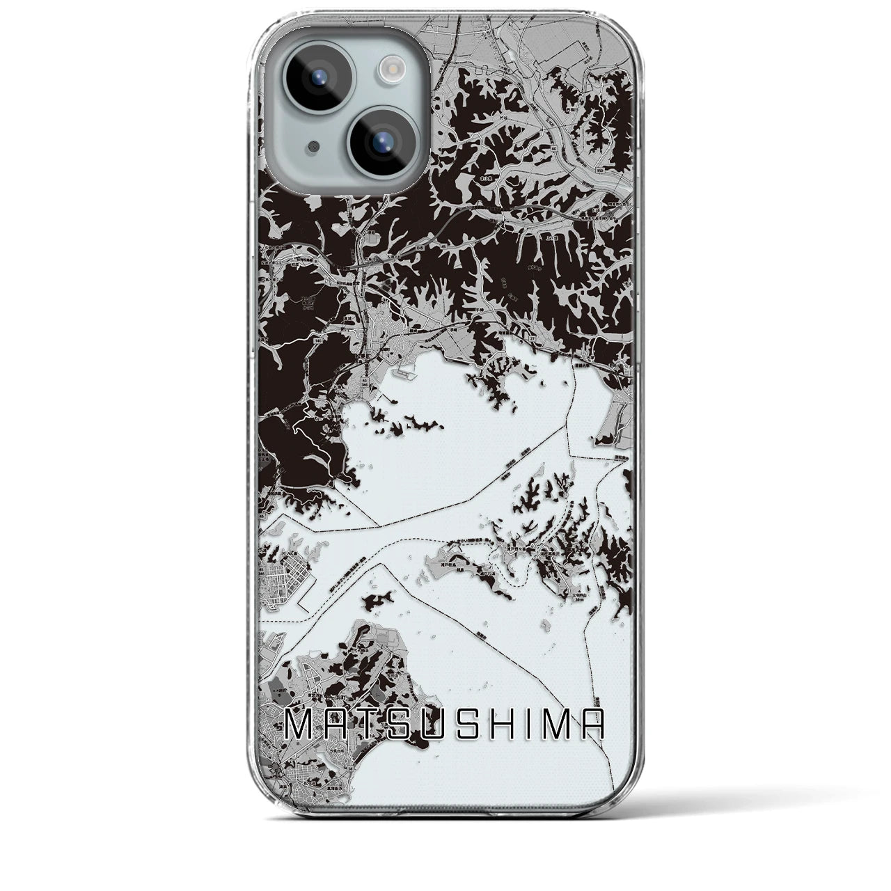 【松島(宮城県)】地図柄iPhoneケース(クリアタイプ)