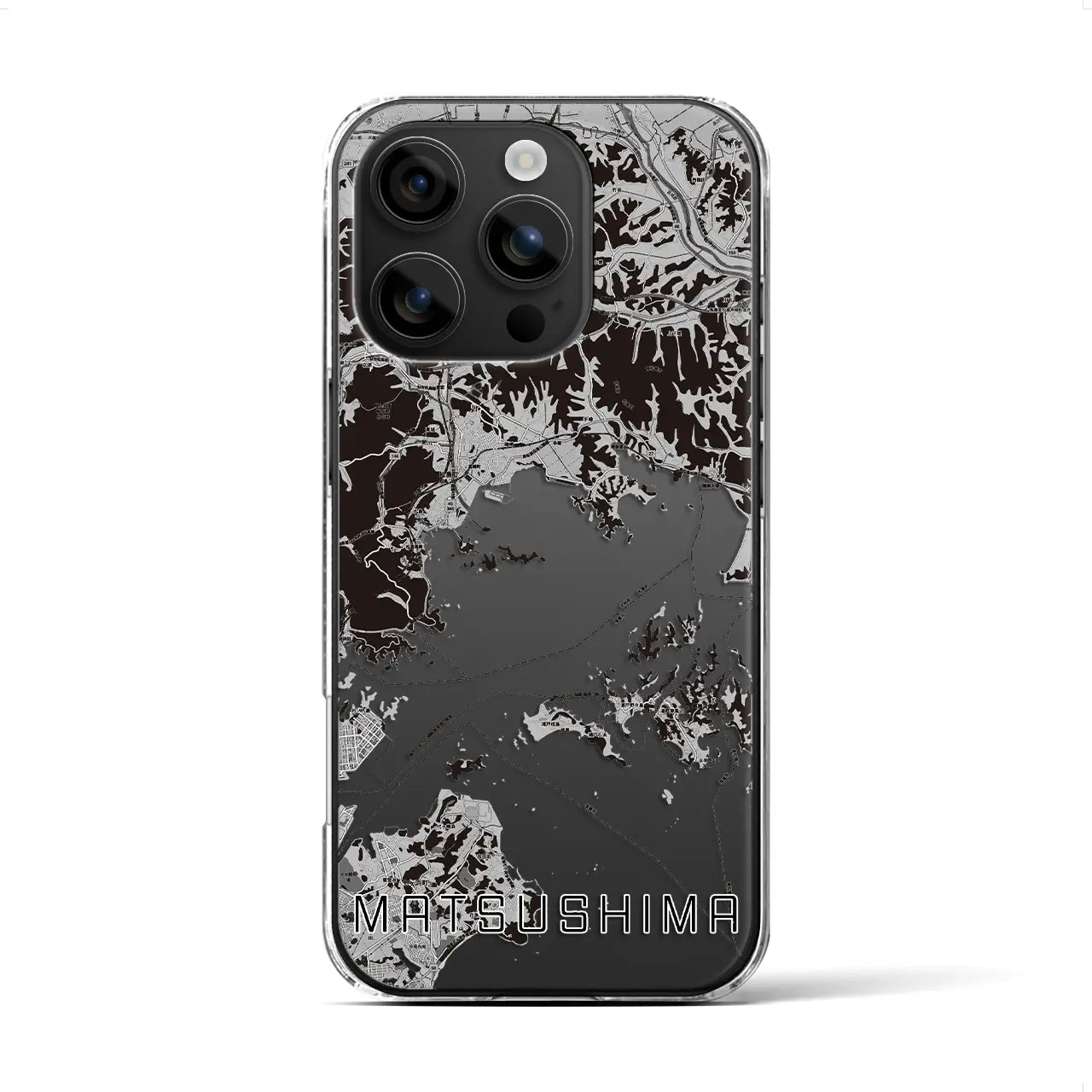 【松島(宮城県)】地図柄iPhoneケース(クリアタイプ)