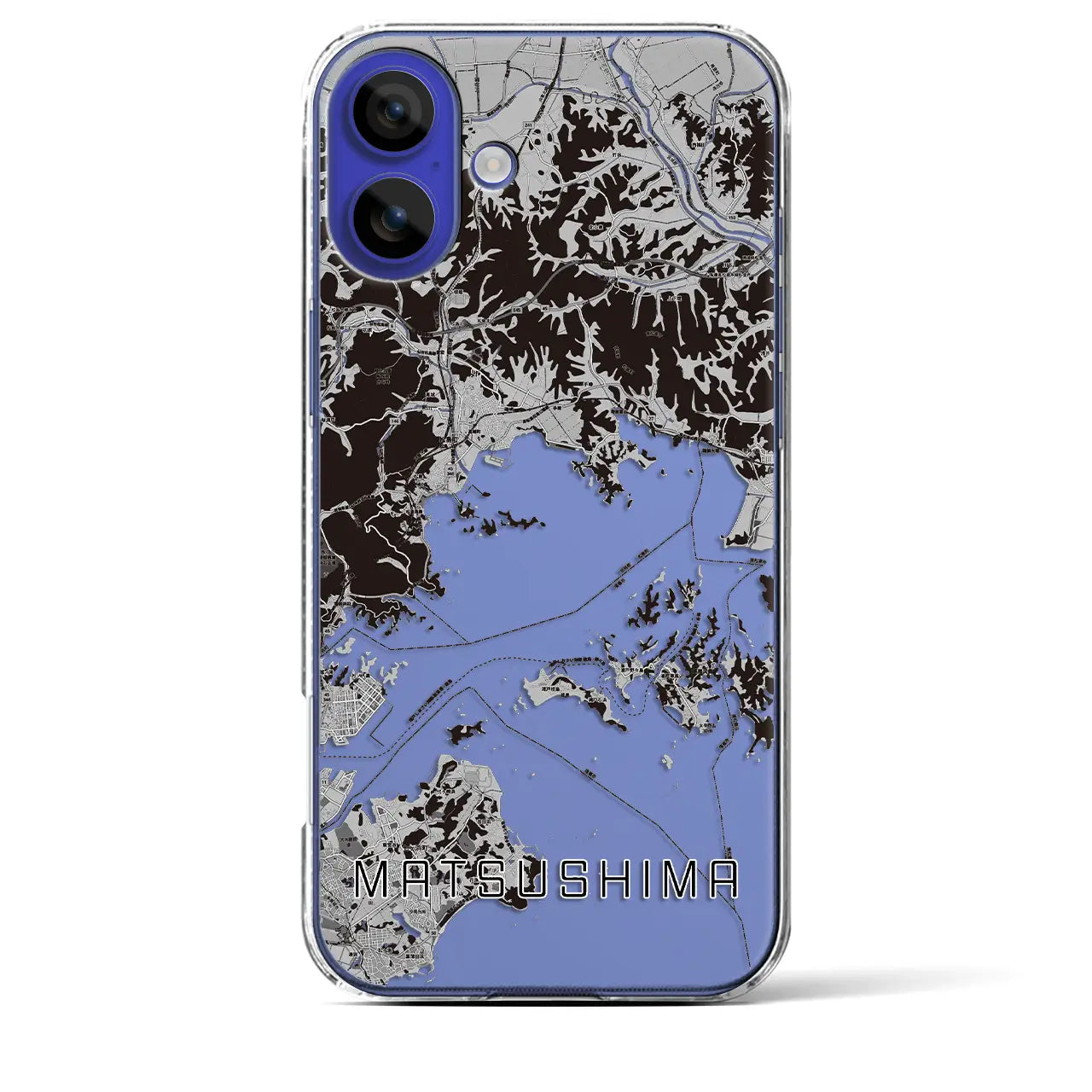 【松島(宮城県)】地図柄iPhoneケース(クリアタイプ)