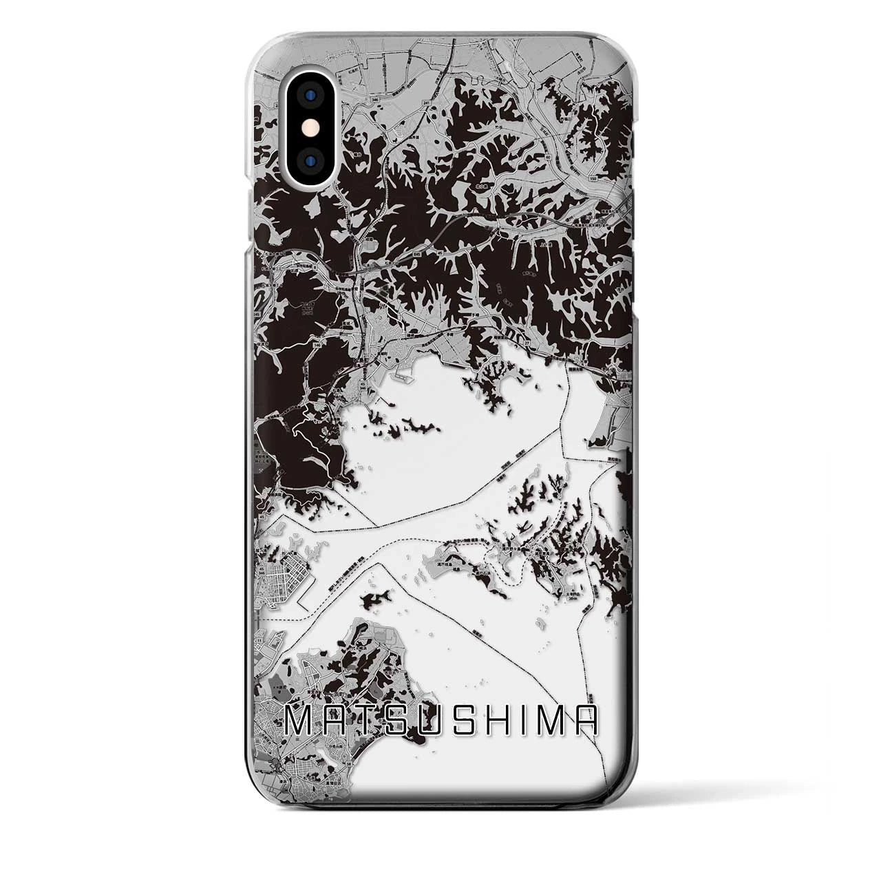 【松島(宮城県)】地図柄iPhoneケース(クリアタイプ)