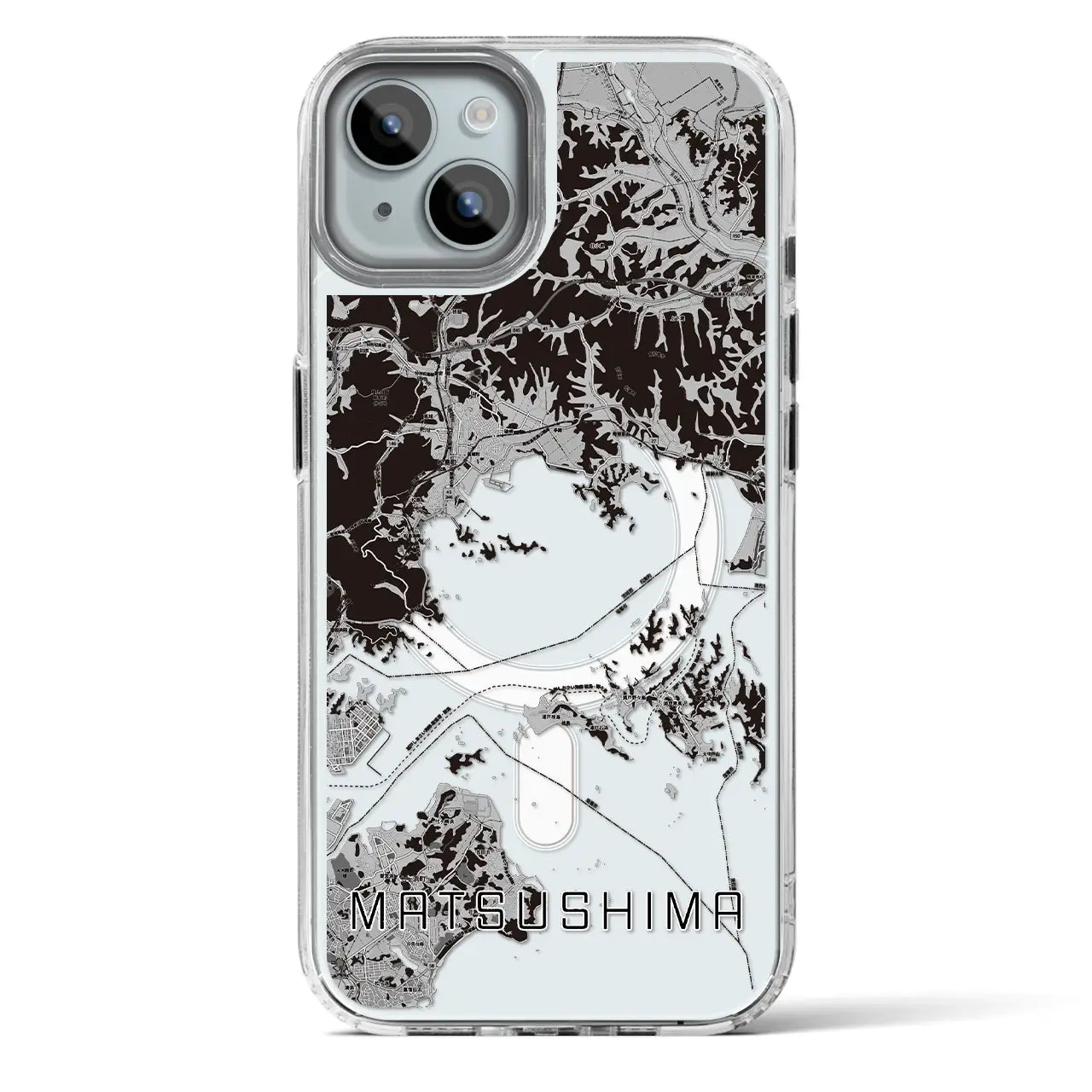 【松島(宮城県)】地図柄iPhoneケース(MagSafeタイプ)