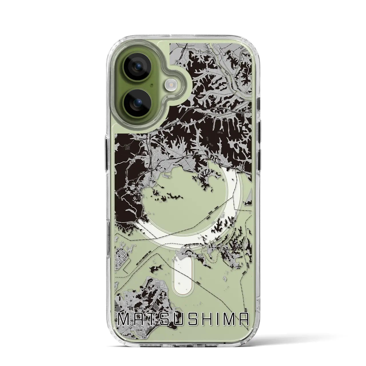 【松島(宮城県)】地図柄iPhoneケース(MagSafeタイプ)