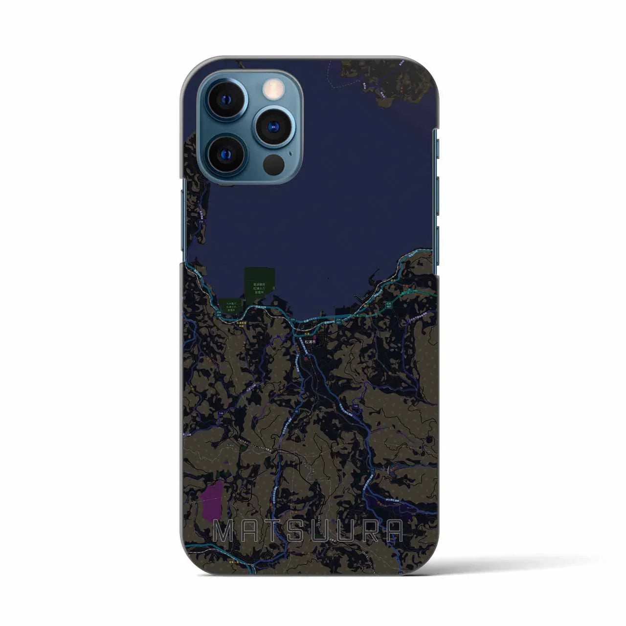 【松浦(長崎県)】地図柄iPhoneケース(バックカバータイプ)