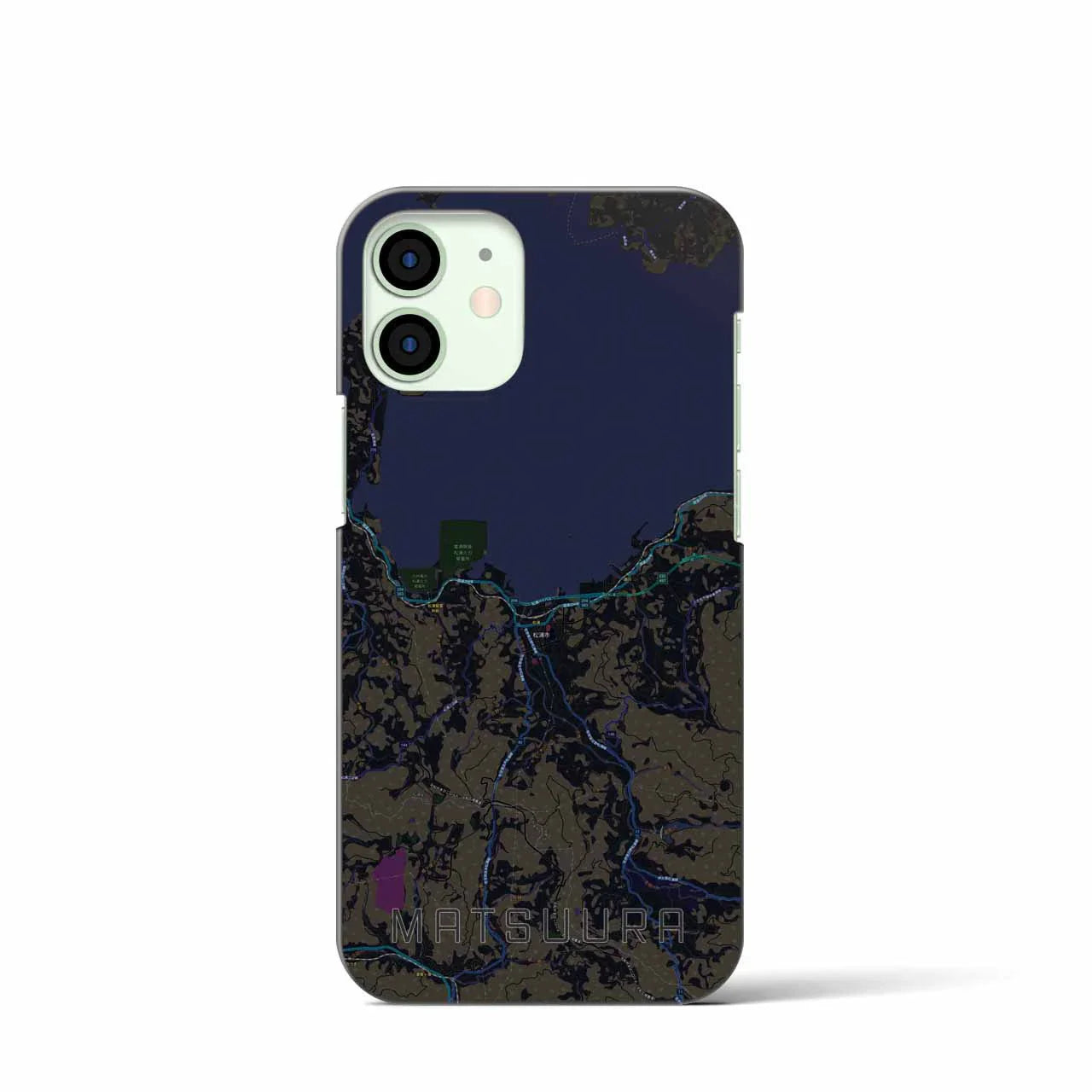 【松浦(長崎県)】地図柄iPhoneケース(バックカバータイプ)