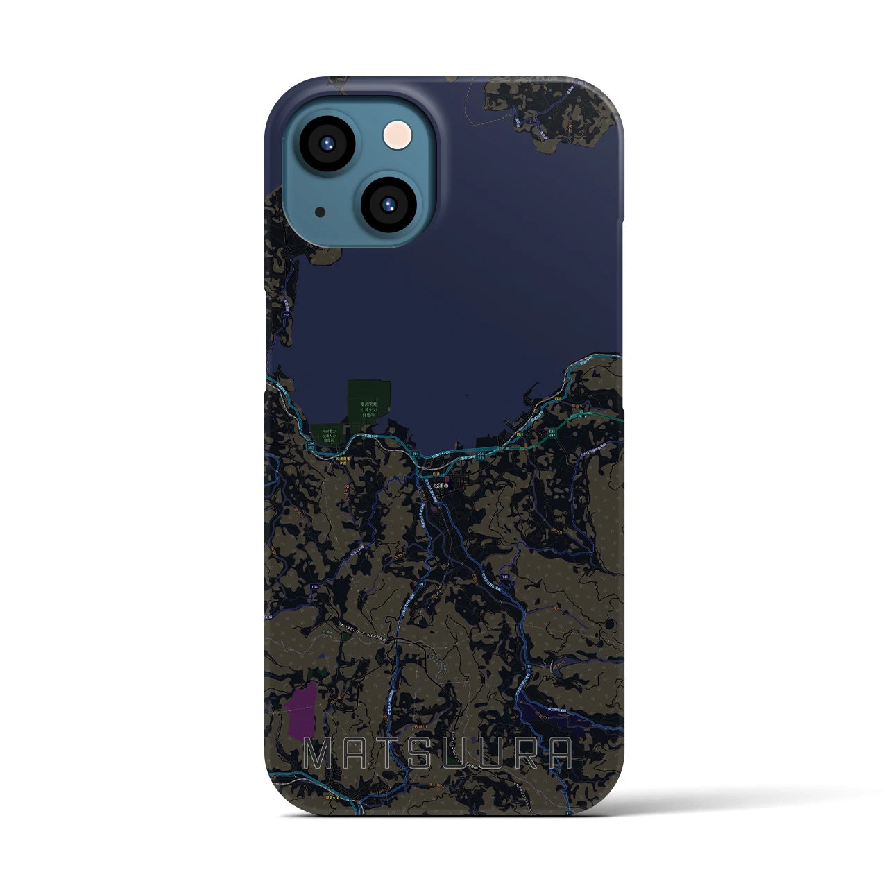 【松浦(長崎県)】地図柄iPhoneケース(バックカバータイプ)