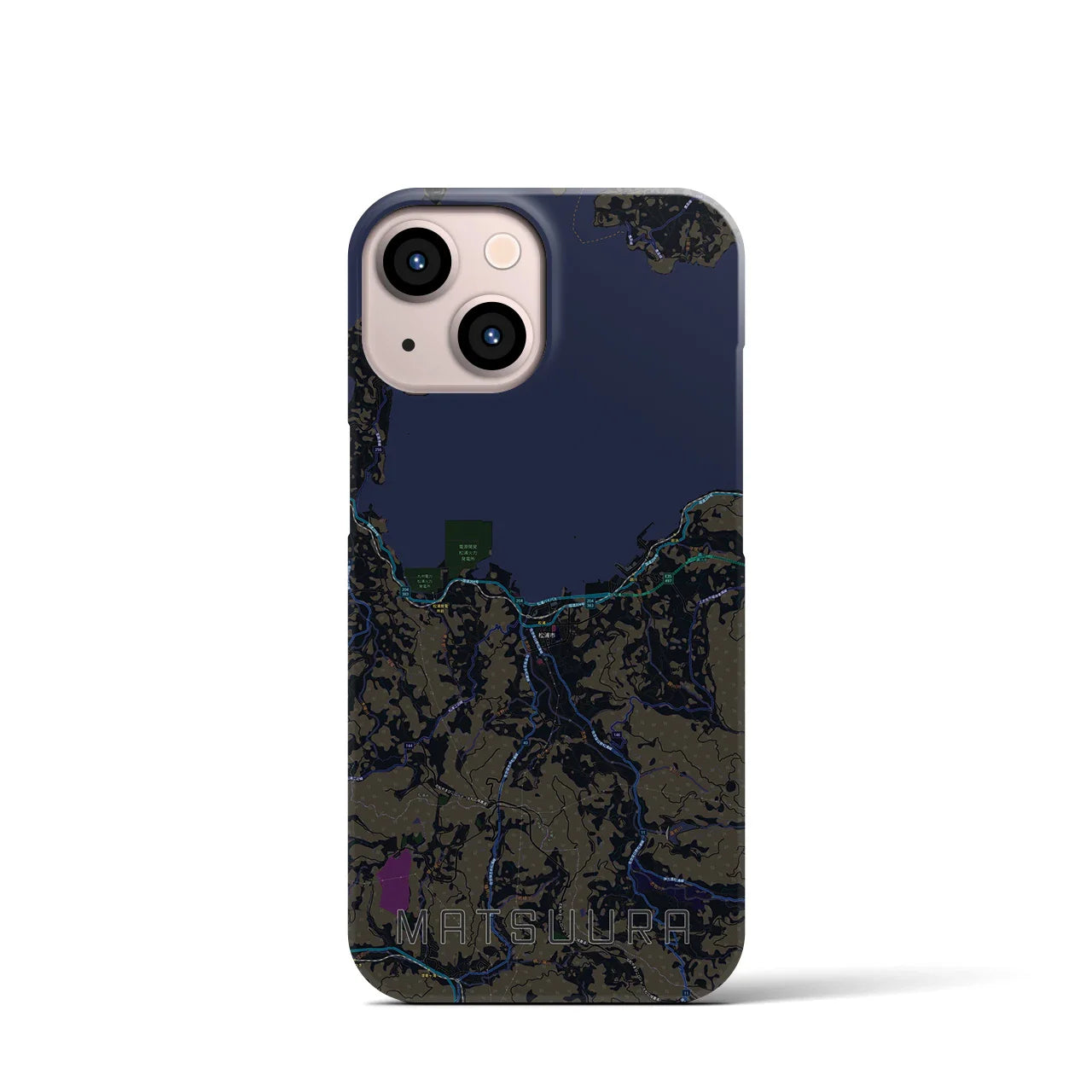 【松浦(長崎県)】地図柄iPhoneケース(バックカバータイプ)