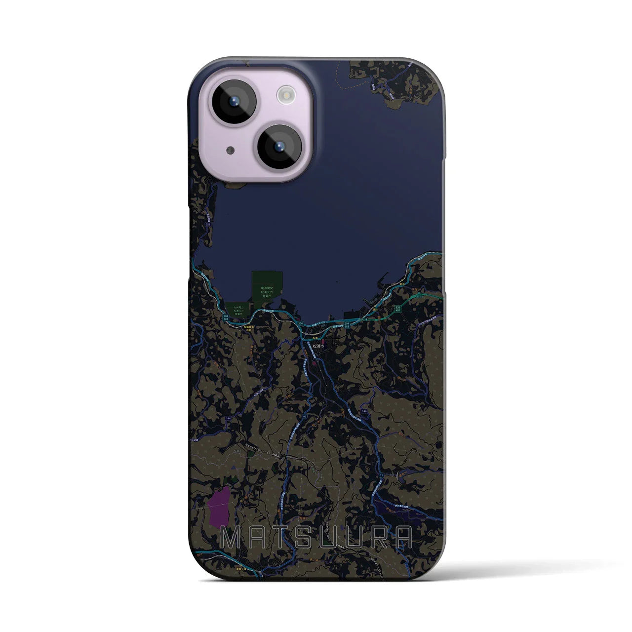 【松浦(長崎県)】地図柄iPhoneケース(バックカバータイプ)