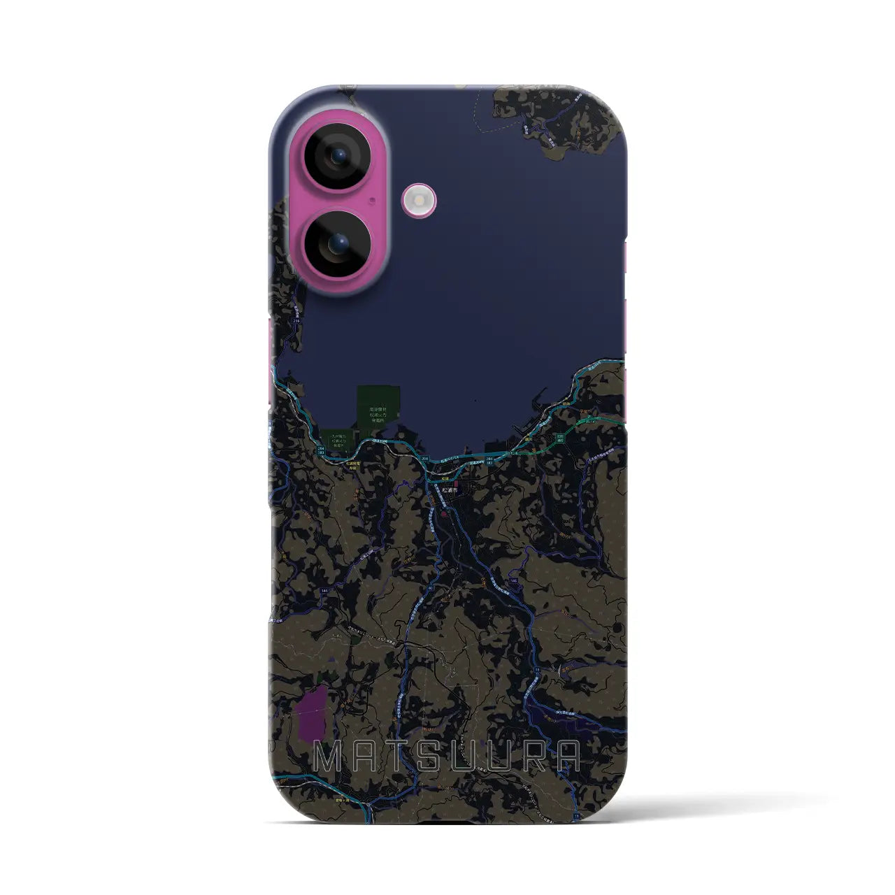 【松浦(長崎県)】地図柄iPhoneケース(バックカバータイプ)