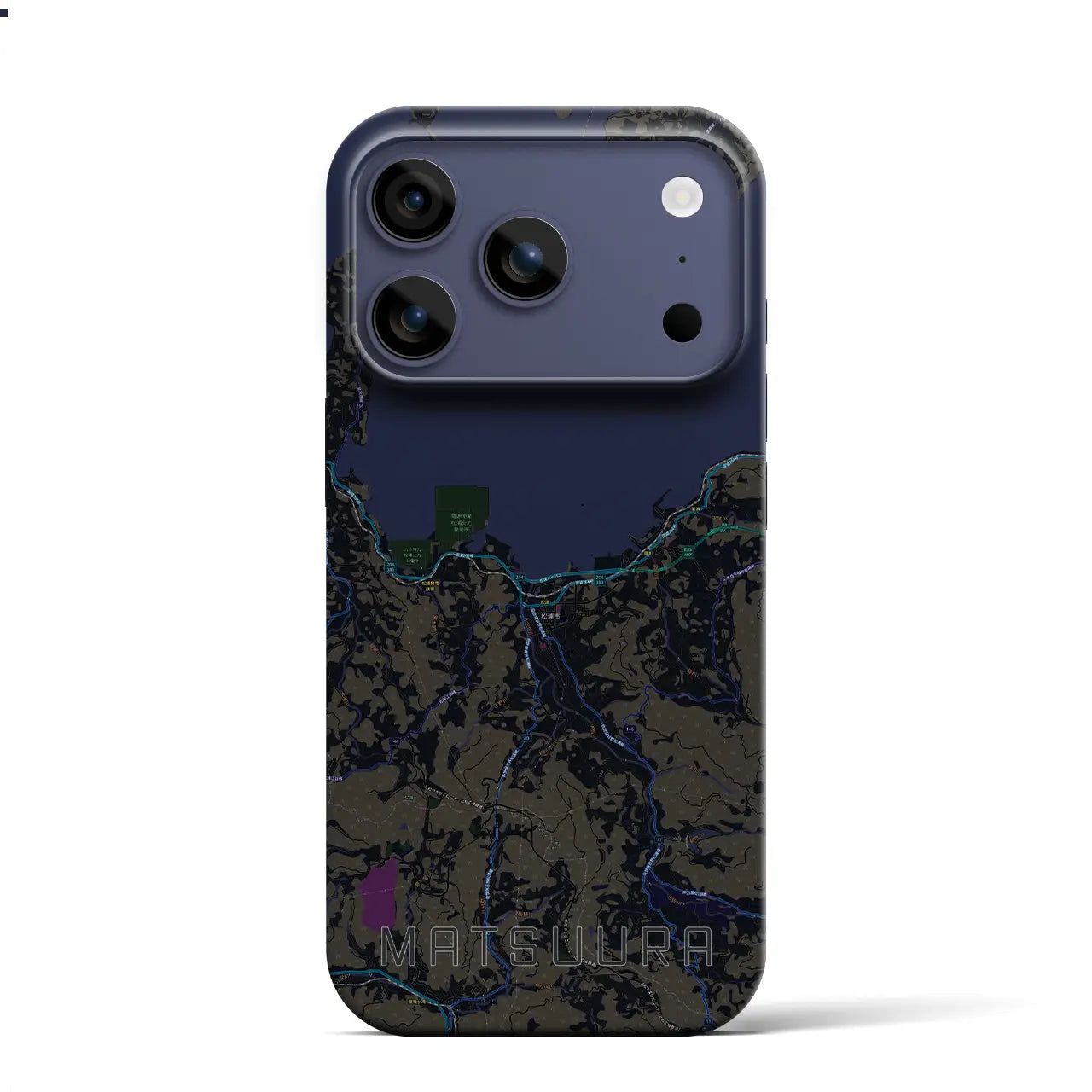 【松浦(長崎県)】地図柄iPhoneケース(バックカバータイプ)