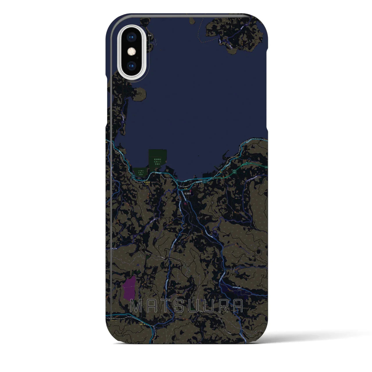 【松浦(長崎県)】地図柄iPhoneケース(バックカバータイプ)