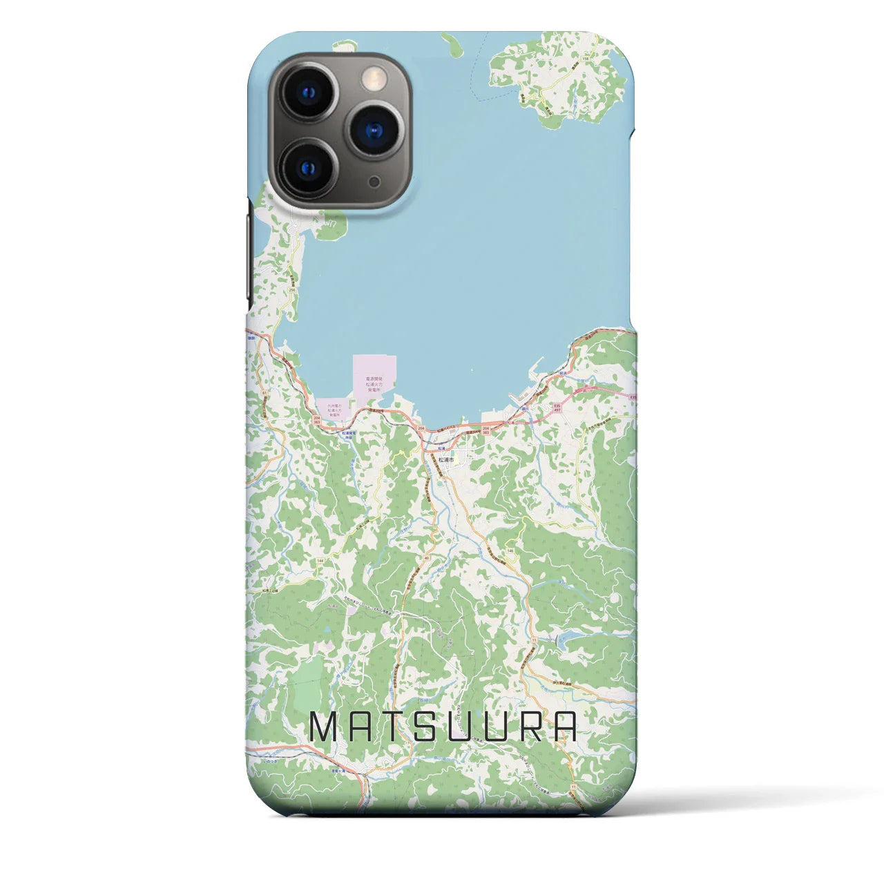 【松浦(長崎県)】地図柄iPhoneケース(バックカバータイプ)